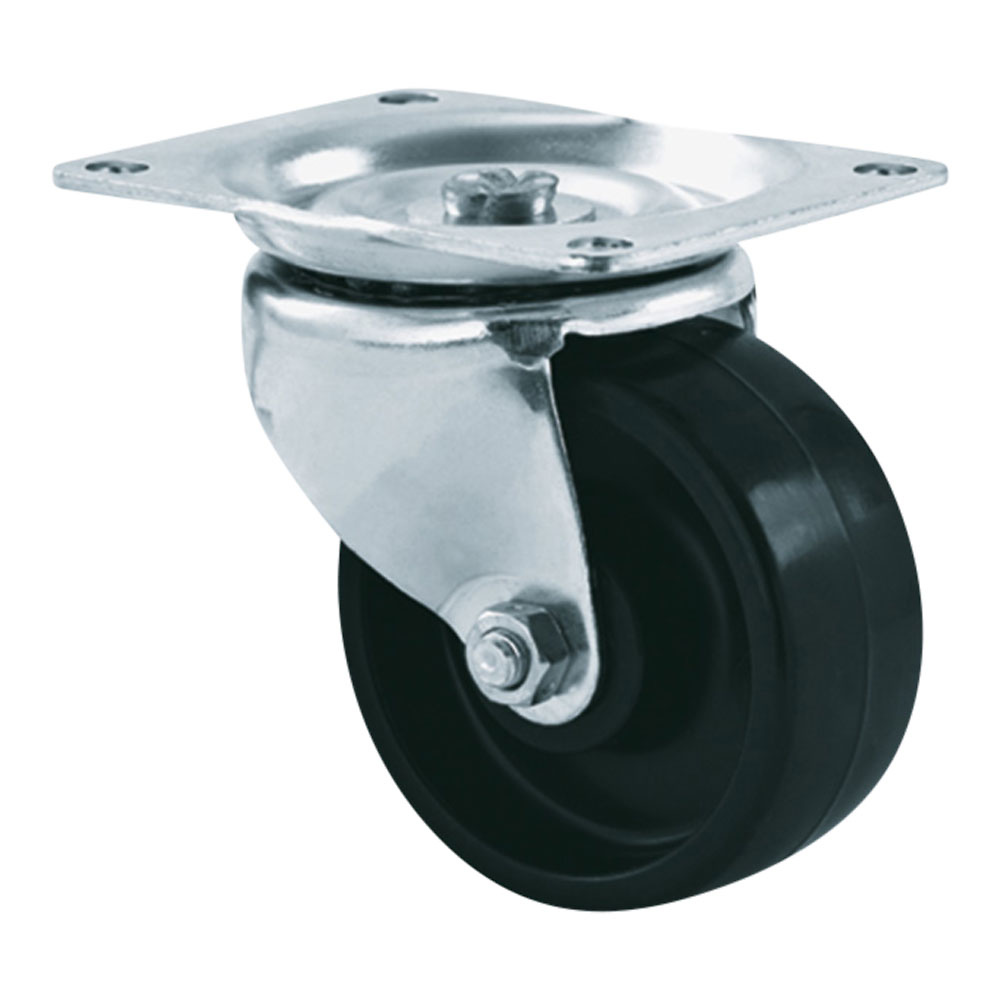 Roulette pivotante, plaque 102x79mm
