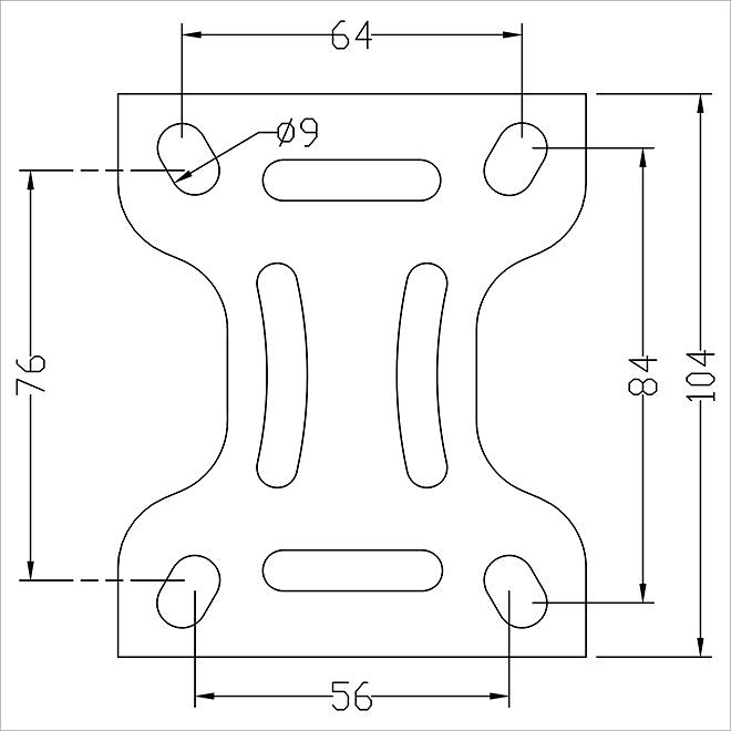 Bockrolle verzinkt, Platte 