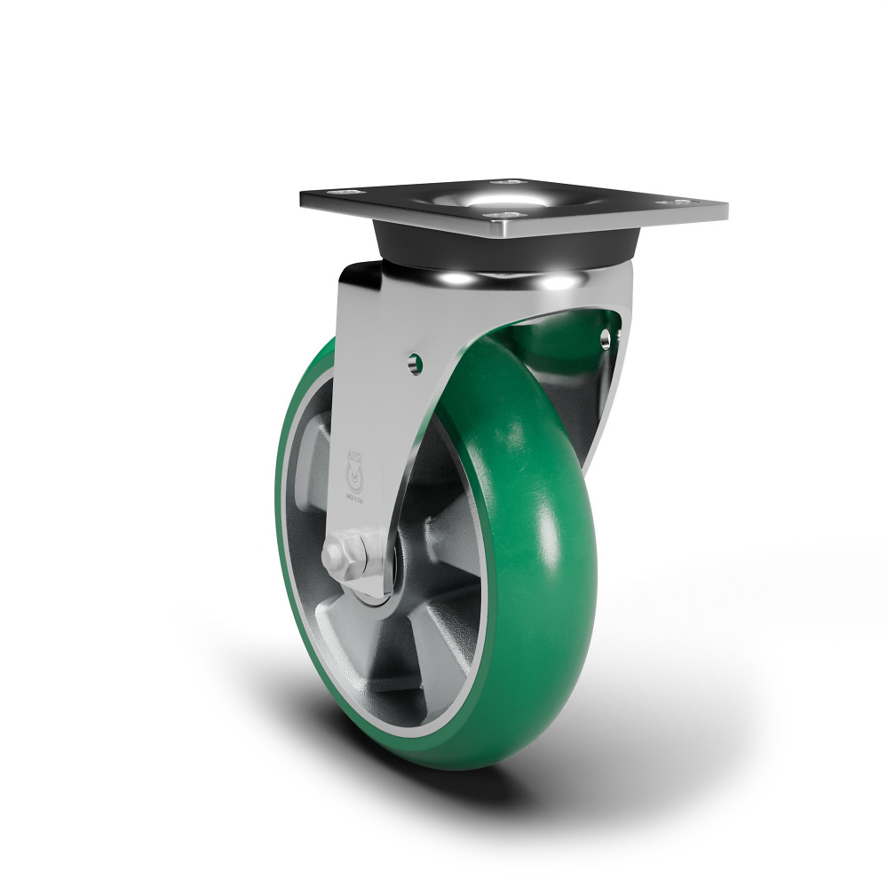 Lenkrolle verzinkt, Platte