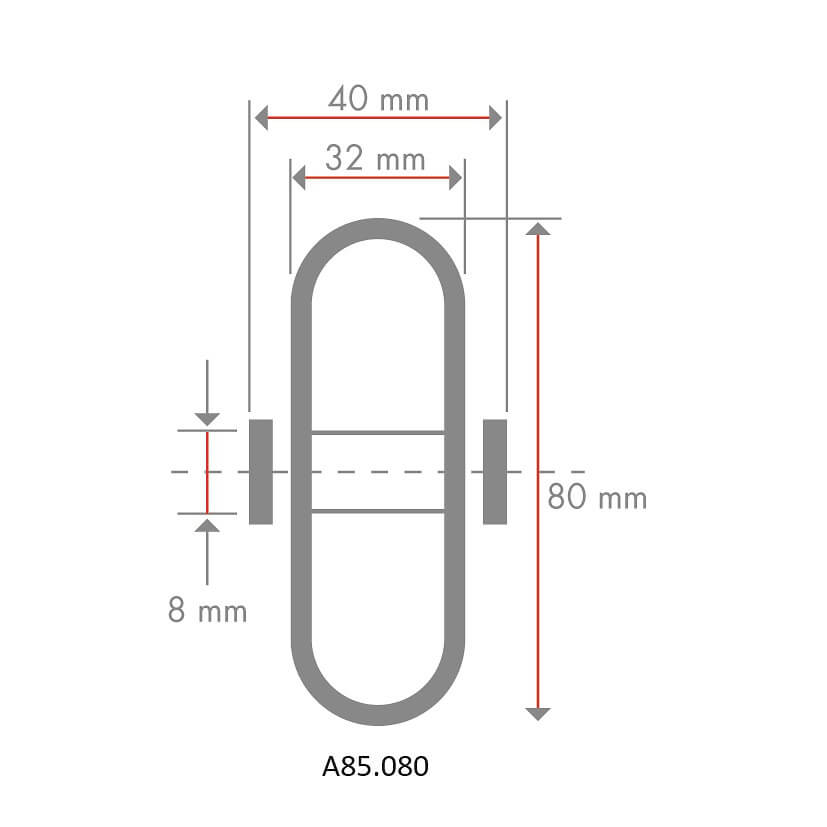Kunststoffrad, thermoplastischer Gummi grau