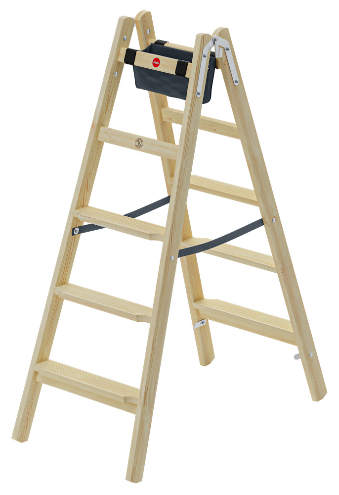 Escabeau double en bois H80 HAILO
