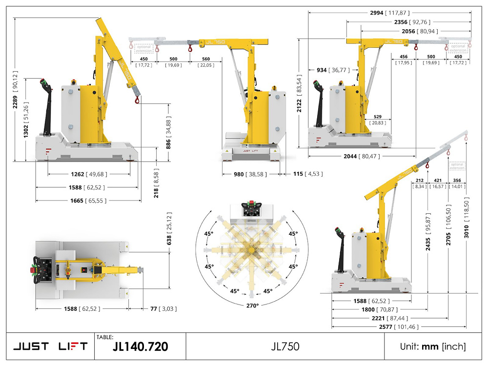 Hubkran Just Lift JL750
