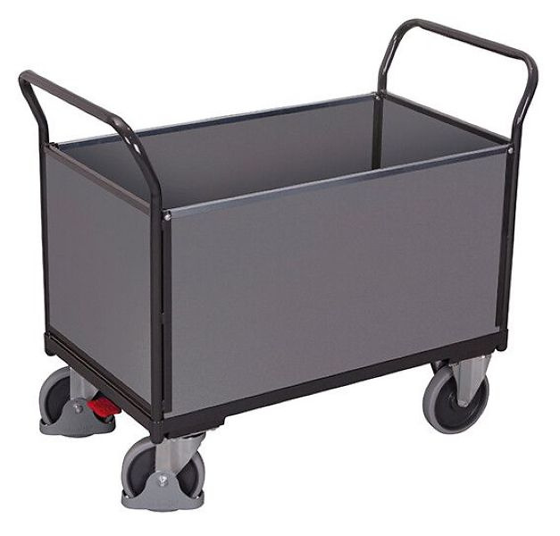 Chariot plate-forme 850x500mm avec 4 panneaux, charge utile 400kg,