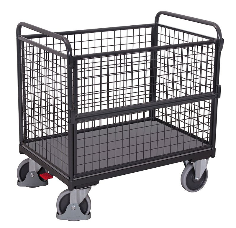 Drahtkastenwagen, Ladefl&auml;che 1000 x 645 mm, TF 500 kg,