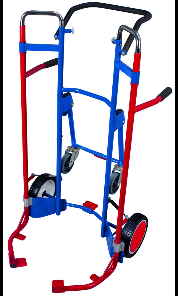 Diable porte-pneus t&eacute;l&eacute;scopique avec 2 roues de support