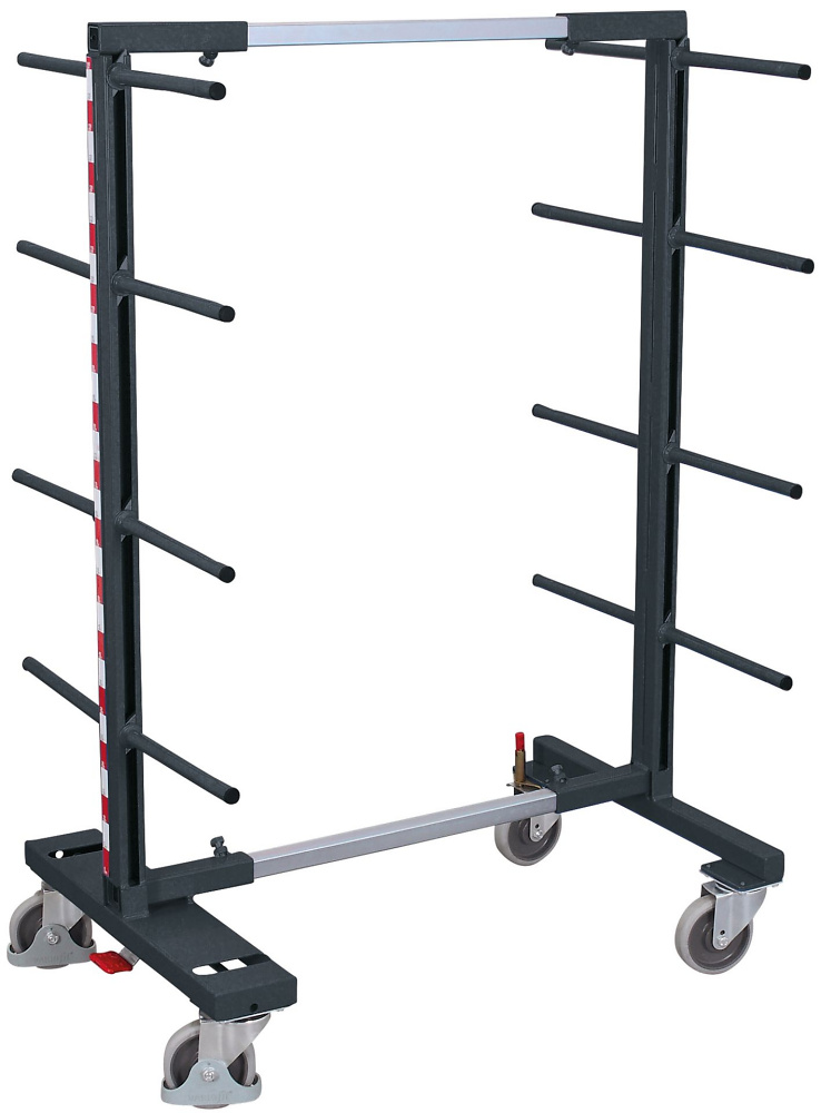 Chariot cantilever double-face avec 2 montants, charge 400 kg