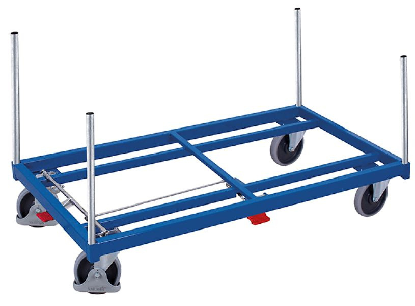 Chariot pour charges lourdes avec 4 ranches, capacit&eacute; 1200 kg,