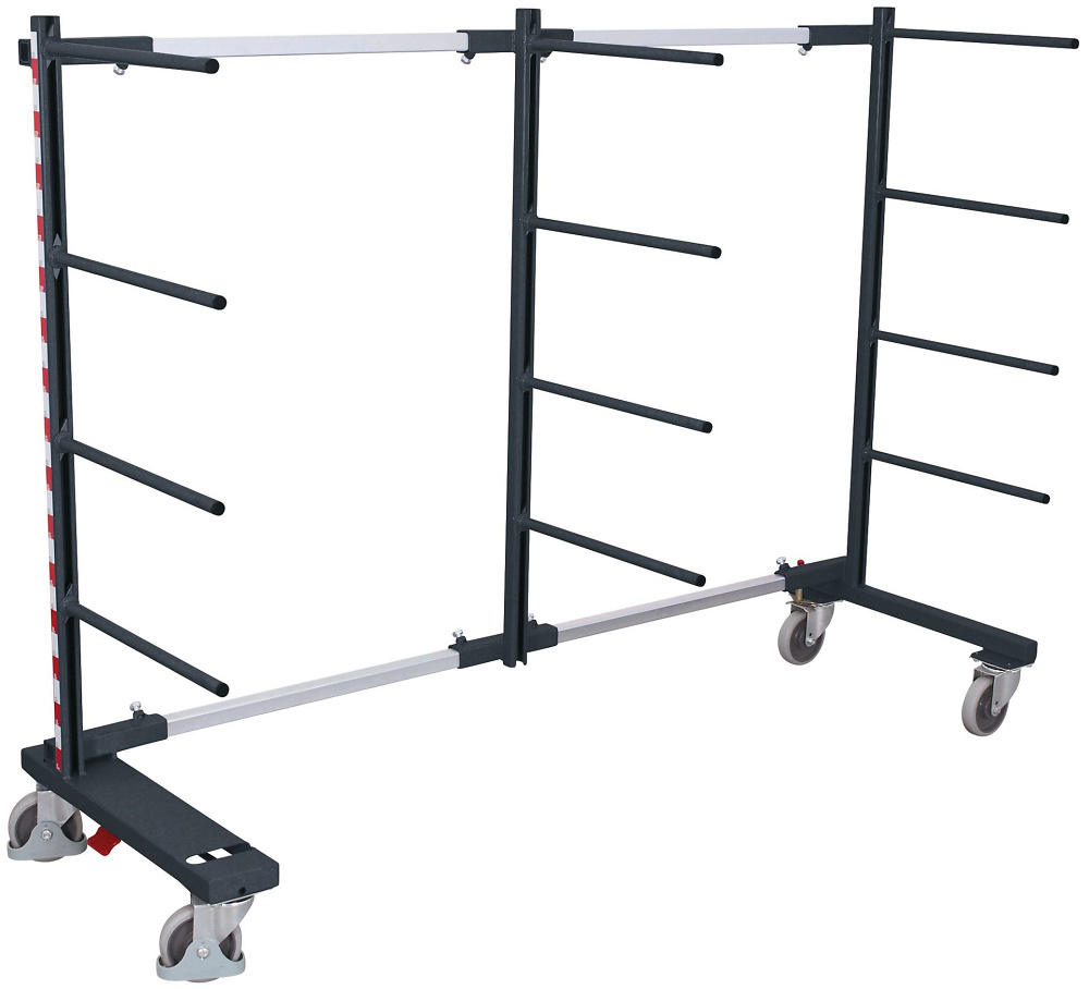 Chariot cantilever simple face avec 3 montants,