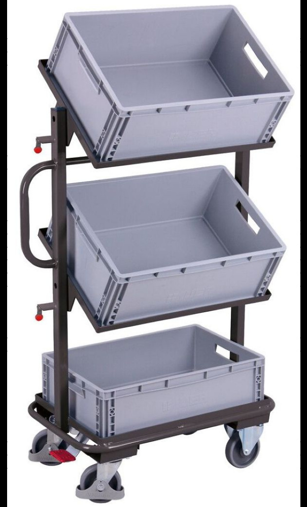 Beistellwagen, 3 Rahmen inkl. Kisten, ob. und mitt. neigbar,