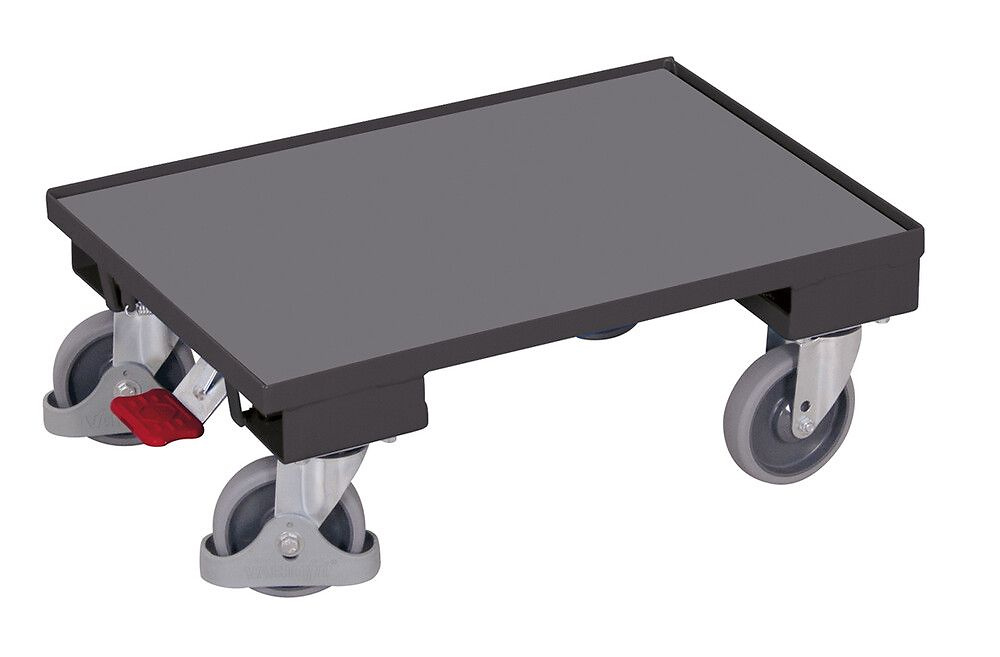 Plateau roulant modulaire Euro avec plateau (rebord 10 mm)