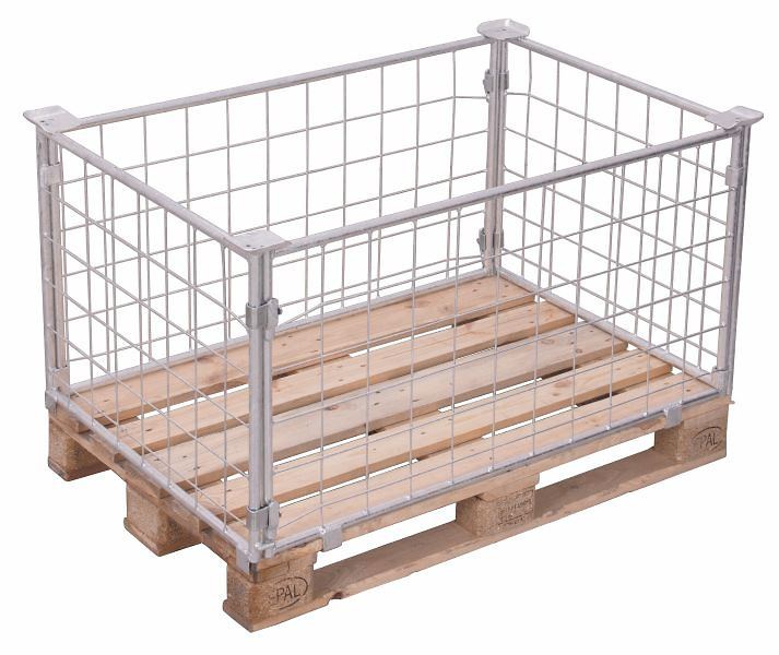 Cadre-palette grillag&eacute; pliable type 62, zingu&eacute;