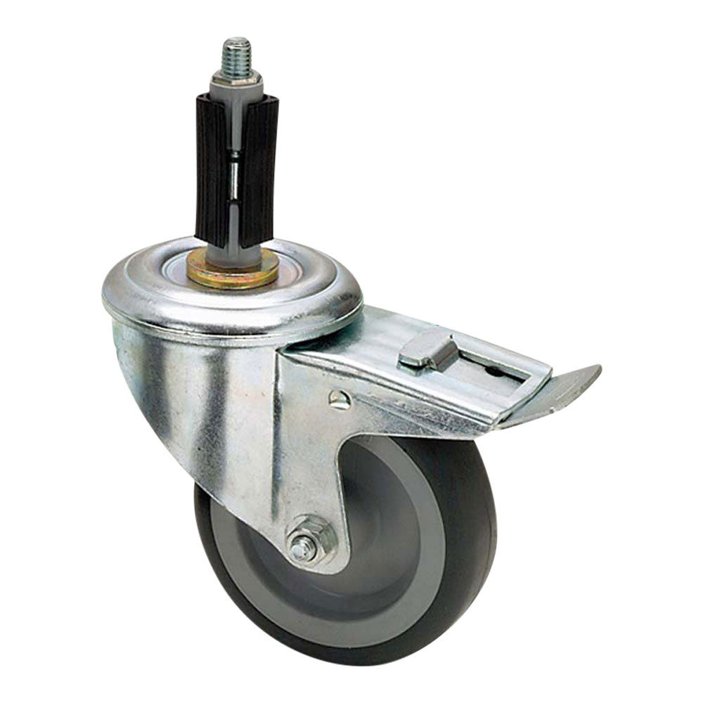 Roulette pivotante inox, avec frein, manchon de serrage - Roulettes INOX -  MAPO AG